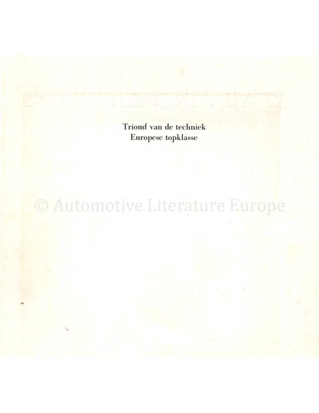 1972 OPEL DIPLOMAT BROCHURE DUTCH