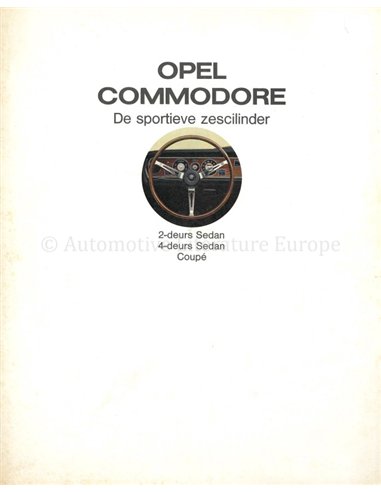 1967 OPEL COMMODORE PROSPEKT NIEDERLÄNDISCH