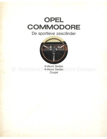 1967 OPEL COMMODORE PROSPEKT NIEDERLÄNDISCH