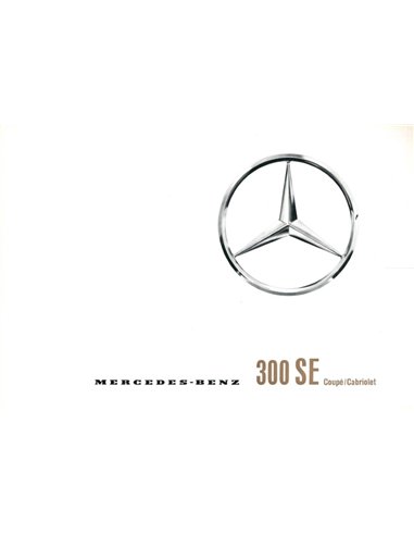 1963 MERCEDES BENZ 300 SE BROCHURE DUITS