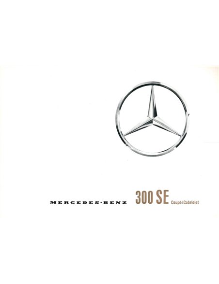 1963 MERCEDES BENZ 300 SE BROCHURE DUITS