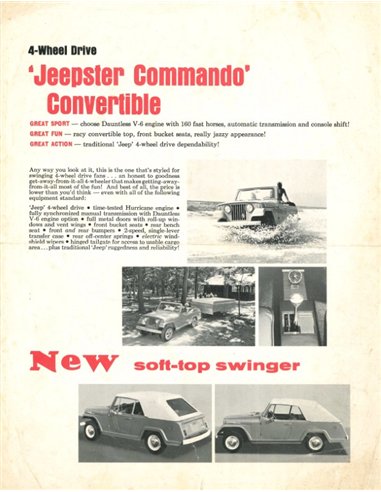 1968 JEEPSTER COMMANDO LEAFLET ENGLISH