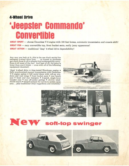 1968 JEEPSTER COMMANDO LEAFLET ENGLISH