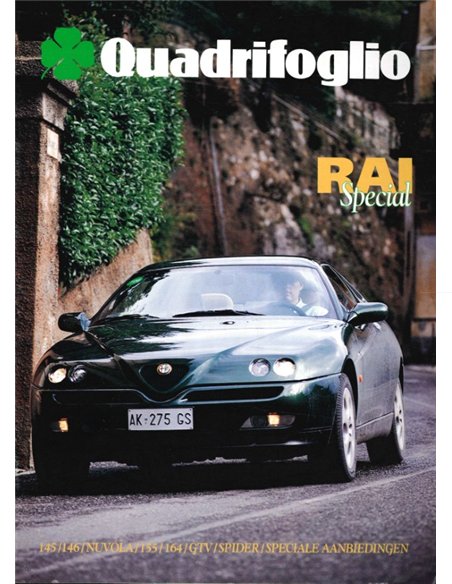 1997 ALFA ROMEO QUADRIFOGLIO MAGAZINE RAI SPECIAL NEDERLANDS