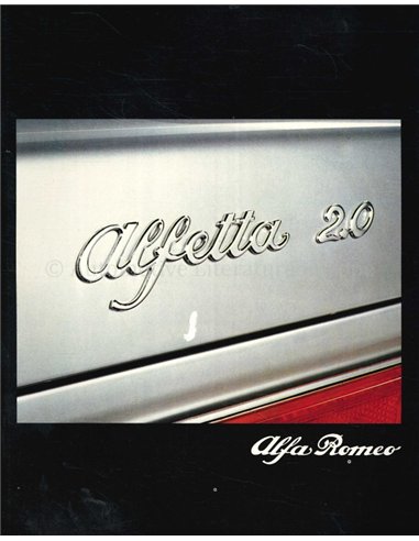 1979 ALFA ROMEO ALFETTA 2.0 BROCHURE NEDERLANDS