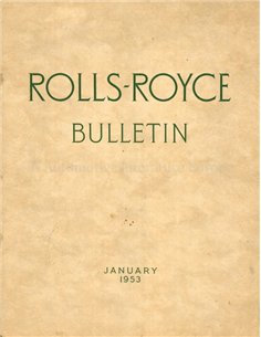 1953 ROLLS ROYCE BULLETIN ENGLISH