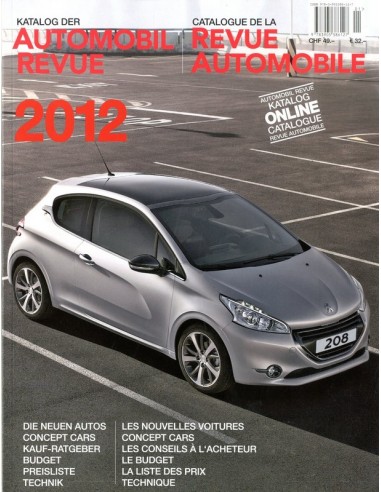 2012 AUTOMOBIL REVUE JAARBOEK DUITS FRANS