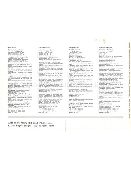 1966 LAMBORGHINI 350 GT PROSPEKT