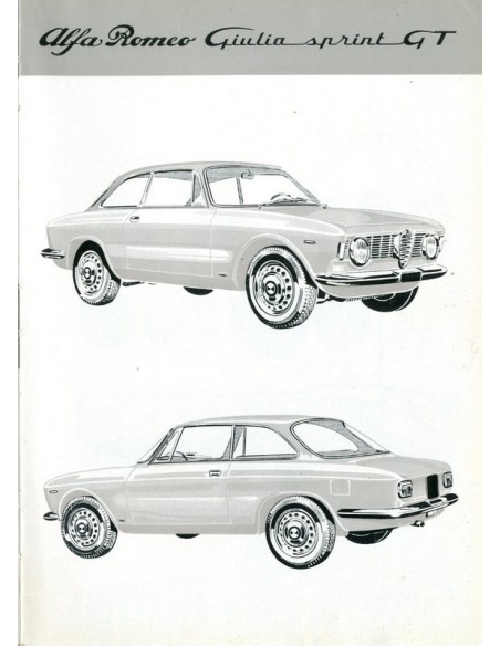 1966 ALFA ROMEO GIULIA SPRINT GT INSTRUCTIEBOEKJE FRANS