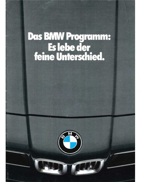 1979 BMW PROGRAMMA BROCHURE DUITS