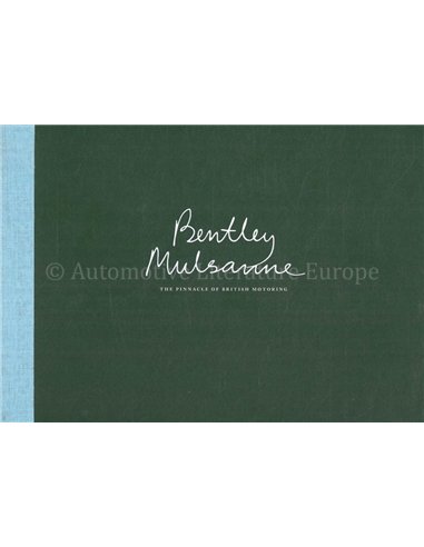 2011 BENTLEY MULSANNE PROSPEKT ENGLISCH