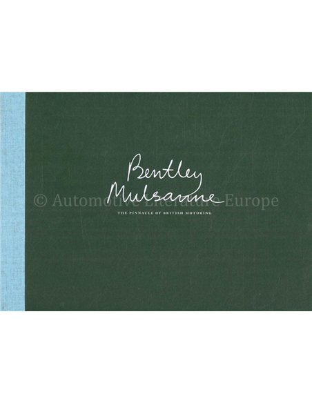 2011 BENTLEY MULSANNE BROCHURE ENGELS