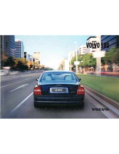 2002 VOLVO S80 INSTRUCTIEBOEKJE NEDERLANDS