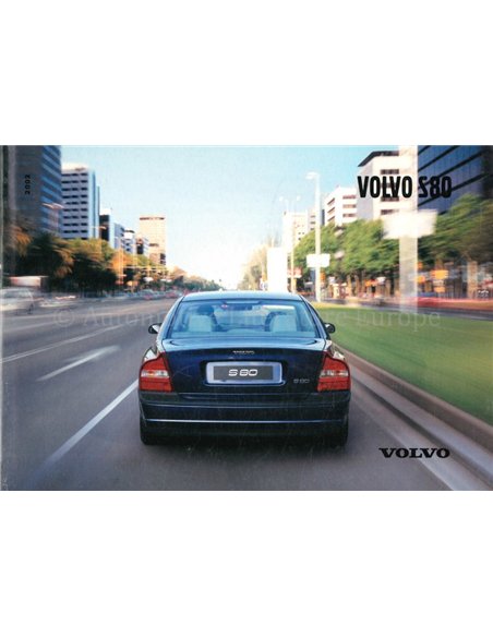 2002 VOLVO S80 OWNERS MANUAL DUTCH