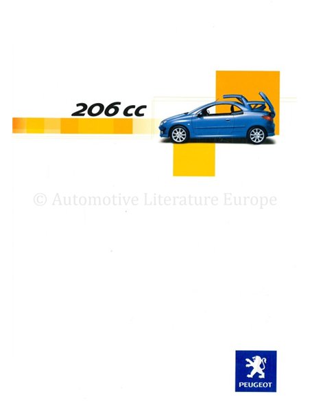 2003 PEUGEOT 206 CC PROSPEKT DEUTSCH