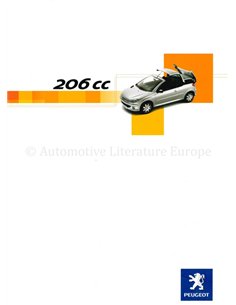 2005 PEUGEOT 206 CC BROCHURE NEDERLANDS