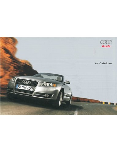2006 AUDI A4 CABRIOLET PROSPEKT DEUTSCH