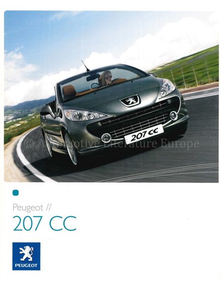 2007 PEUGEOT 207 CC BROCHURE DUTCH