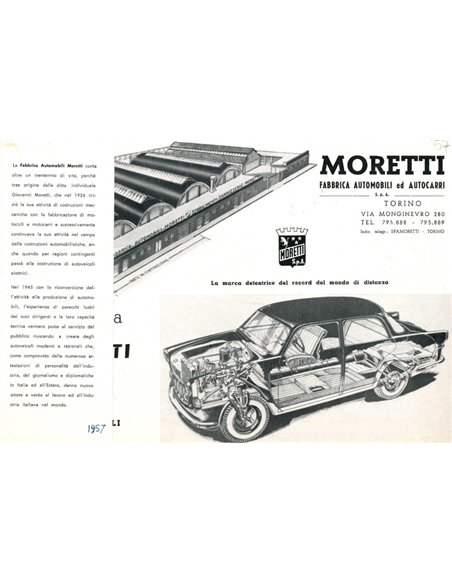 1957 MORETTI PROGRAMM PROSPEKT ITALIENISCH