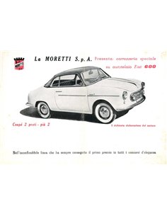 1957 MORETTI FIAT 600 | 1100 DATENBLATT ITALIENISCH