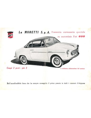 1957 MORETTI FIAT 600 | 1100 LEAFLET ITALIAANS