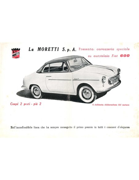 1957 MORETTI FIAT 600 | 1100 LEAFLET ITALIAN