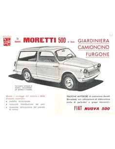 1958 MORETTI FIAT 500 BROCHURE ITALIAANS