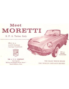 1958 MORETTI FIAT 750 BROCHURE ENGELS (USA)