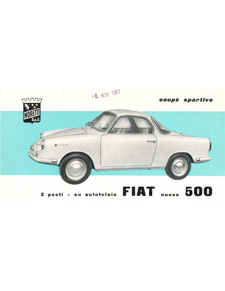 1961 MORETTI FIAT 500 PROSPEKT ITALIENISCH