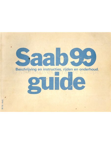 1976 SAAB 99 INSTRUCTIEBOEKJE NEDERLANDS