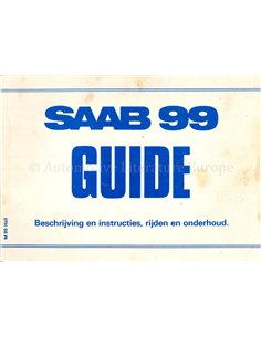 1980 SAAB 99 SALOON OWNERS MANUAL DUTCH