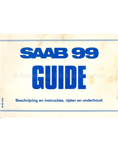 1980 SAAB 99 SEDAN INSTRUCTIEBOEKJE NEDERLANDS