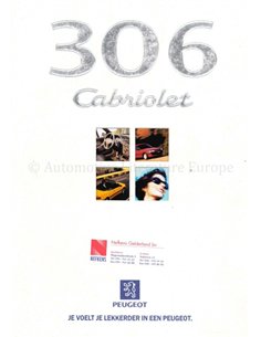 1998 PEUGEOT 306 CABRIOLET BROCHURE NEDERLANDS
