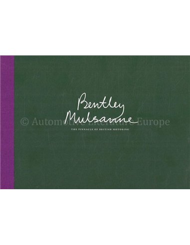 2012 BENTLEY MULSANNE BROCHURE ENGLISH