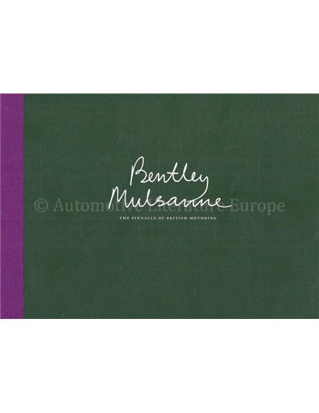 2012 BENTLEY MULSANNE BROCHURE ENGLISH