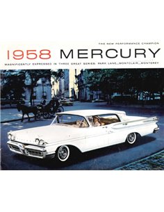 1958 MERCURY PROGRAMM PROSPEKT ENGLISCH (USA)