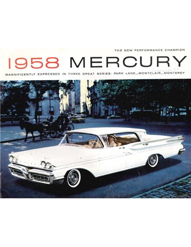 1958 MERCURY PROGRAMM PROSPEKT ENGLISCH (USA)