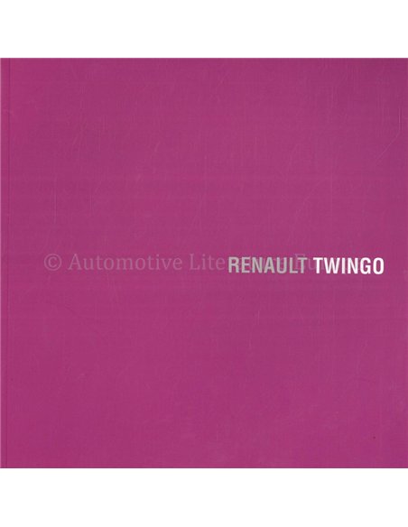 2012 RENAULT TWINGO BROCHURE FRENCH | ENGLISH