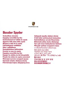 2016 PORSCHE BOXSTER SPYDER CABRIOVERDECK KURZANLEITUNG