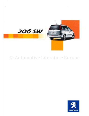 2002 PEUGEOT 206 SW PROSPEKT NIEDERLÄNDISCH