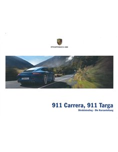 2015 PORSCHE 911 CARRERA | 911 TARGA VERKORT INSTRUCTIEBOEKJE DUITS