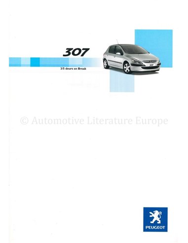 2002 PEUGEOT 307 BROCHURE DUTCH