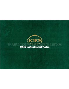 1986 LOTUS ESPRIT TURBO PROSPEKT ENGLISCH