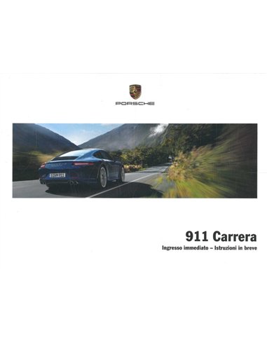 2013 PORSCHE 911 CARRERA VERKORT INSTRUCTIEBOEKJE ITALIAANS