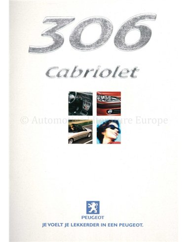 1999 PEUGEOT 306 CABRIOLET BROCHURE NEDERLANDS