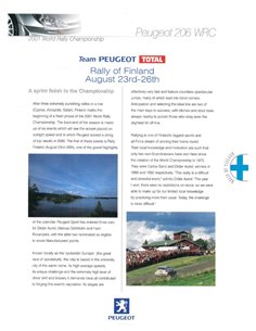 2001 PEUGEOT 206 WRC PRESSKIT ENGLISH  2