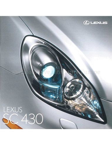 2006 LEXUS SC430 BROCHURE NEDERLANDS