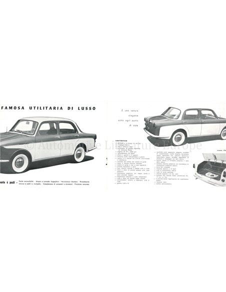 1957 MORETTI RANGE BROCHURE ITALIAN