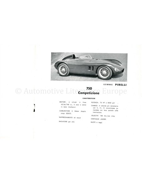 1957 MORETTI PROGRAMMA BROCHURE ITALIAANS