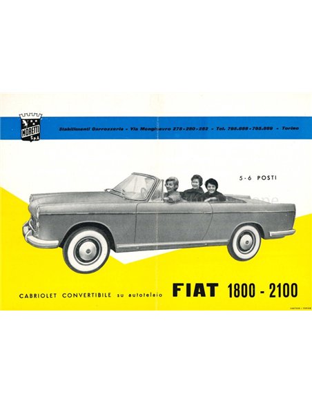 1959 MORETTI FIAT 1800 | 2100 DATENBLATT ITALIENISCH